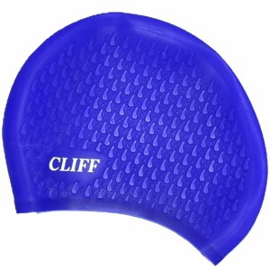 Шапочка для плавания для длинных волос Cliff (синий) (арт. CF-CS17-DBL)