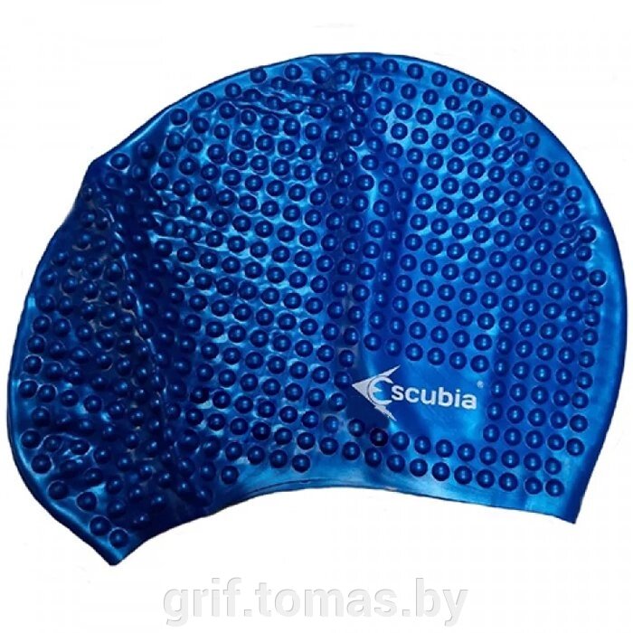 Шапочка для плавания Escubia Cuffia Bubble (синий) (арт. 62050) от компании Интернет-магазин товаров для спорта и туризма ГРИФ-СПОРТ - фото 1