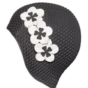 Шапочка для плавания Fashy Babble Cap With Flowers (черный/белый) (арт. 3119-20)
