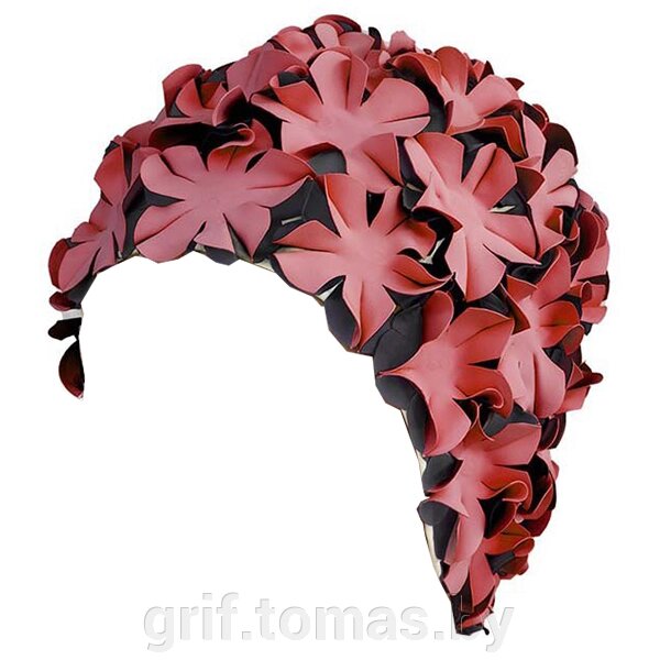 Шапочка для плавания Fashy Petal Cap Flowers (красный/черный) (арт. 3191-40) от компании Интернет-магазин товаров для спорта и туризма ГРИФ-СПОРТ - фото 1