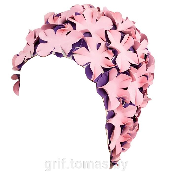 Шапочка для плавания Fashy Petal Cap Flowers (розовый/фиолетовый) (арт. 3191-44) от компании Интернет-магазин товаров для спорта и туризма ГРИФ-СПОРТ - фото 1