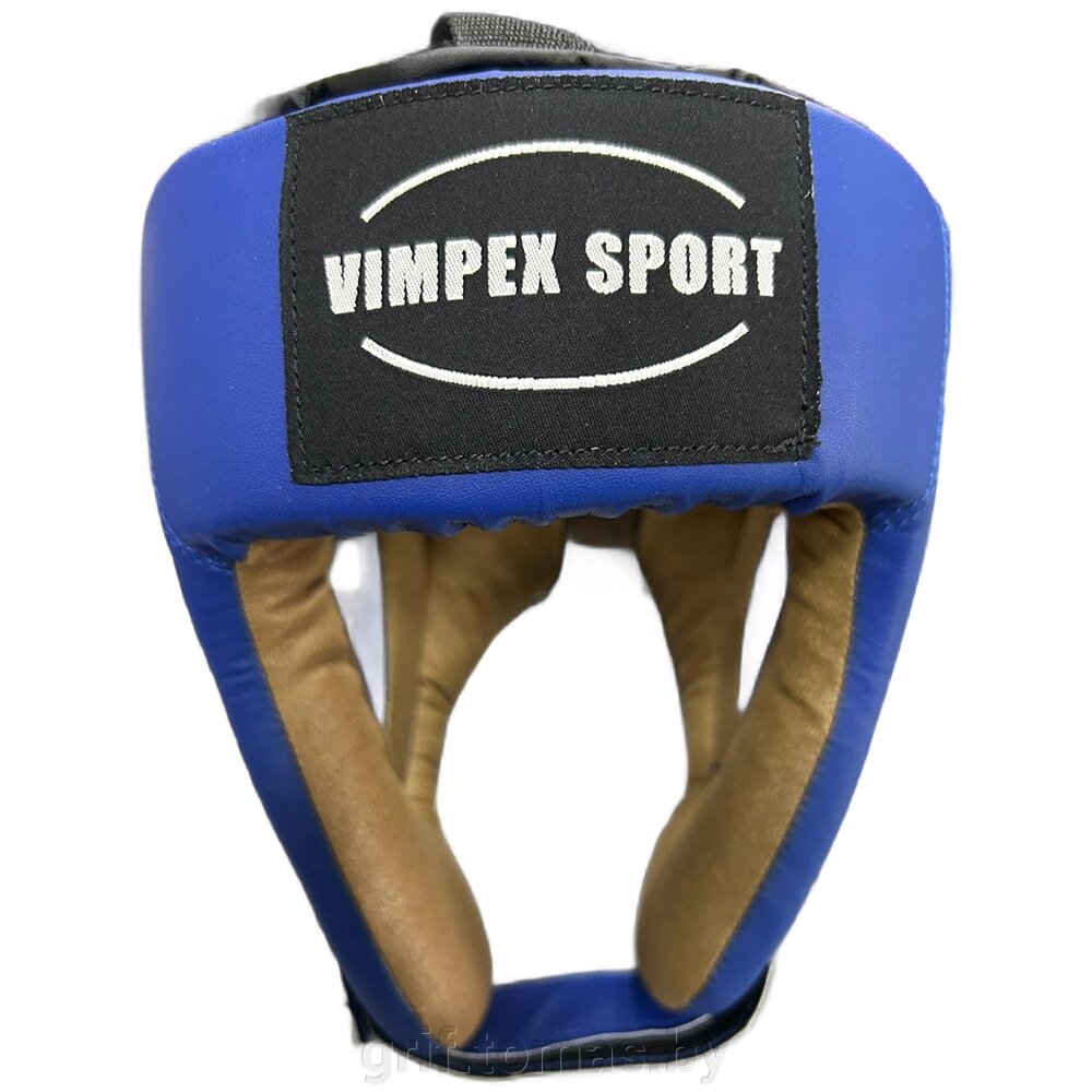 Шлем боксерский Vimpex Sport ПУ (синий) (арт. 5001) от компании Интернет-магазин товаров для спорта и туризма ГРИФ-СПОРТ - фото 1