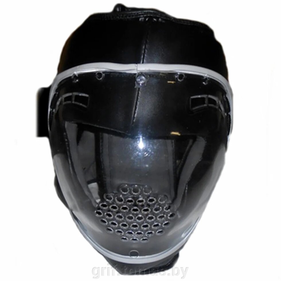Шлем для единоборств с защитной маской Ayoun ПУ (черный) (арт. 855) от компании Интернет-магазин товаров для спорта и туризма ГРИФ-СПОРТ - фото 1