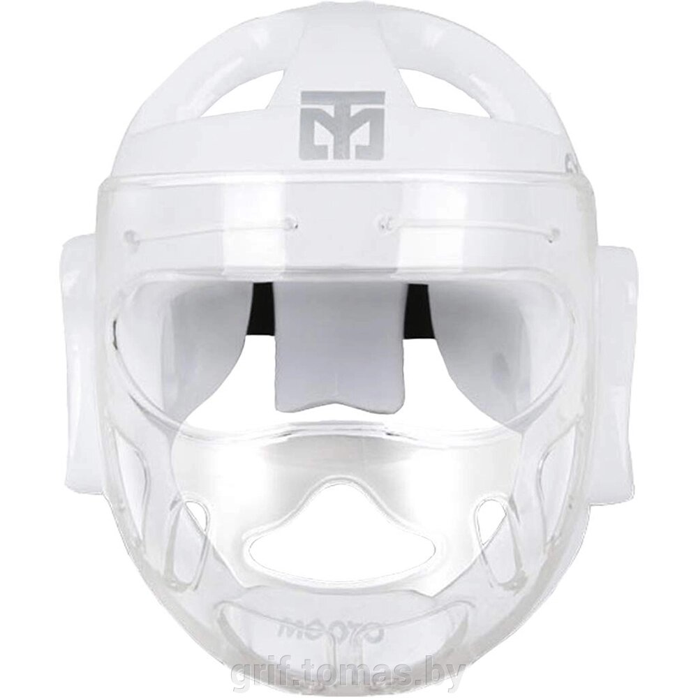Шлем тхэквондо с защитной маской WT Mooto Extera (белый) от компании Интернет-магазин товаров для спорта и туризма ГРИФ-СПОРТ - фото 1