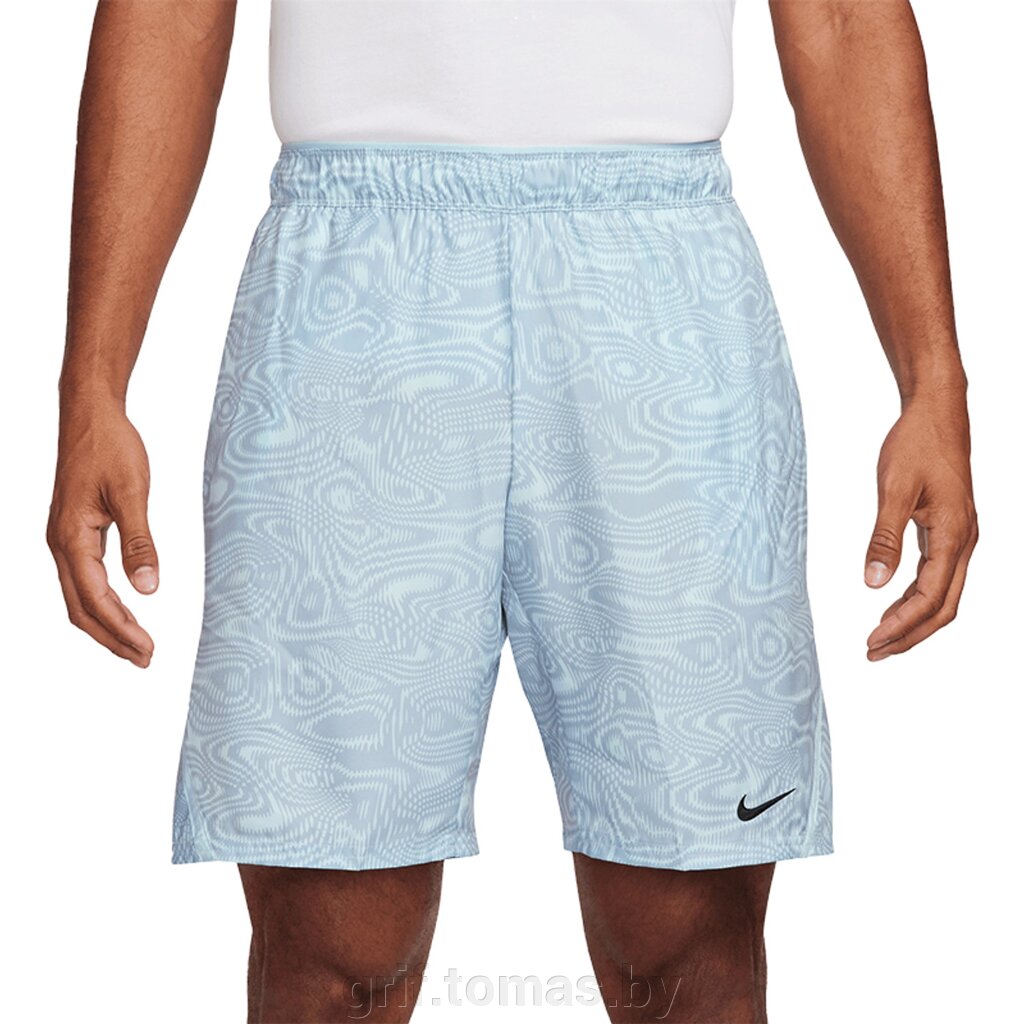 Шорты теннисные мужские Nike Court Dri-FIT Victory 9'' Printed Short (голубой) (арт. FD5388-474) от компании Интернет-магазин товаров для спорта и туризма ГРИФ-СПОРТ - фото 1