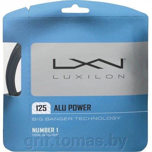 Струна теннисная Luxilon Alu Power Silver 1.25/12.2 м (серебристый) (арт. WRZ995100SI) от компании Интернет-магазин товаров для спорта и туризма ГРИФ-СПОРТ - фото 1