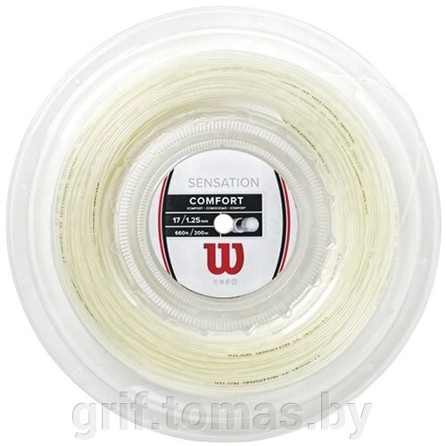 Струна теннисная Wilson Sensation 1.25/200 м (натуральный) (арт. WRZ911100) от компании Интернет-магазин товаров для спорта и туризма ГРИФ-СПОРТ - фото 1