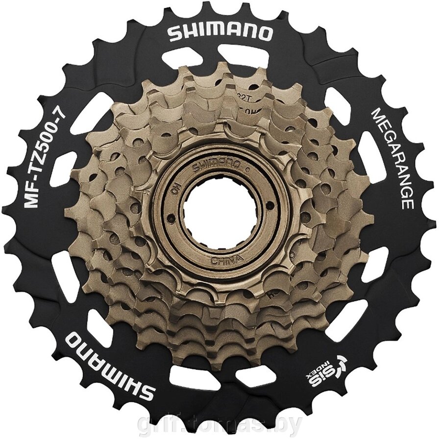 Трещотка Shimano 7 скоростей 28-34Т (арт. TZ500-7) от компании Интернет-магазин товаров для спорта и туризма ГРИФ-СПОРТ - фото 1