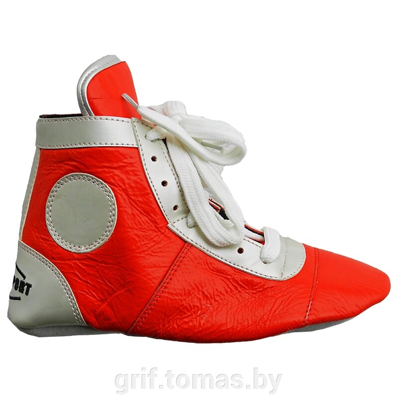 Туфли для самбо (самбовки) Vimpex Sport кожа (красный) (арт. 4663) от компании Интернет-магазин товаров для спорта и туризма ГРИФ-СПОРТ - фото 1