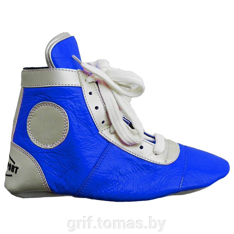Туфли для самбо (самбовки) Vimpex Sport кожа (синий) (арт. 4663) от компании Интернет-магазин товаров для спорта и туризма ГРИФ-СПОРТ - фото 1