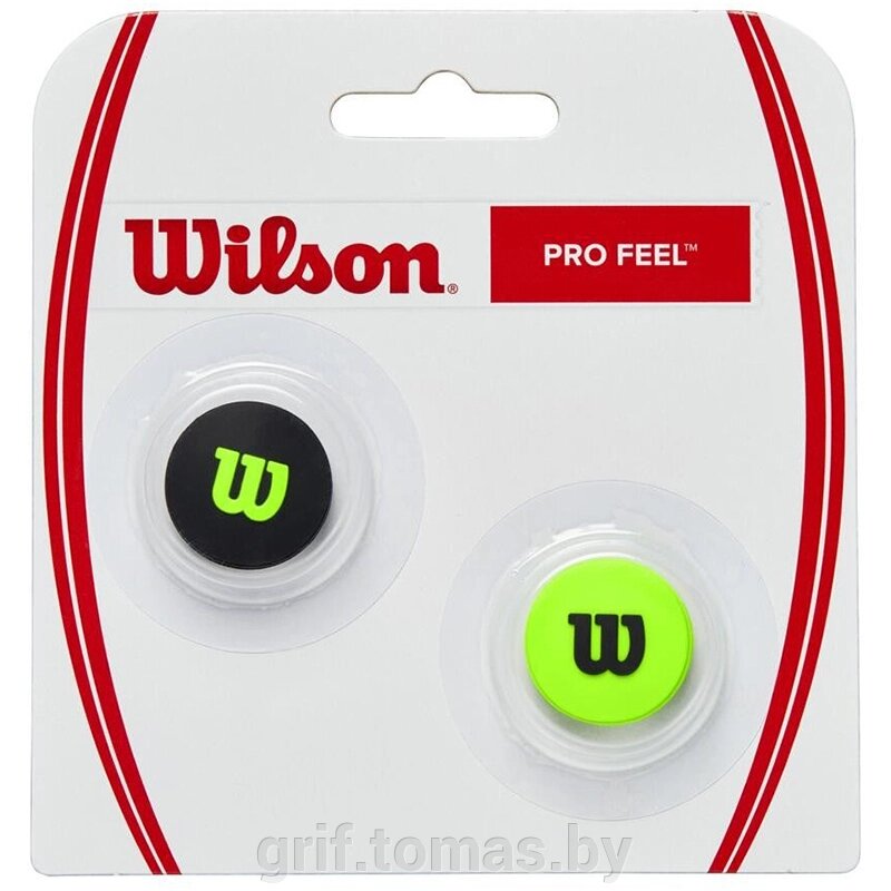 Виброгаситель Wilson Pro Feel Blade Dampener (черный/зеленый) (арт. WR8405901001) от компании Интернет-магазин товаров для спорта и туризма ГРИФ-СПОРТ - фото 1