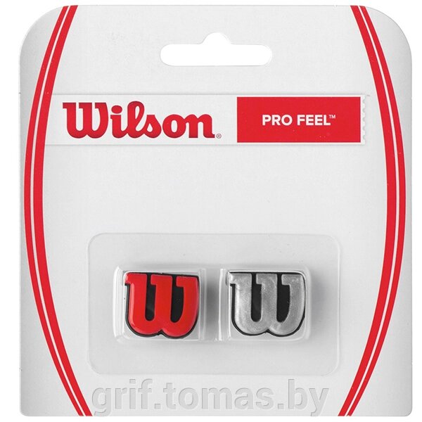 Виброгаситель Wilson Profeel x2 (красный/серебро) (арт. WRZ537600) от компании Интернет-магазин товаров для спорта и туризма ГРИФ-СПОРТ - фото 1
