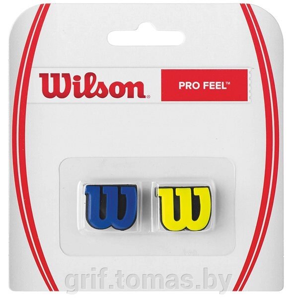 Виброгаситель Wilson Profeel x2 (желтый/синий) (арт. WRZ537700) от компании Интернет-магазин товаров для спорта и туризма ГРИФ-СПОРТ - фото 1