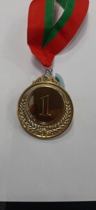 Медаль 5 см с ленточкой 2 место ,5,2 RIM-2 Серебристый