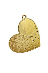 Медаль "Сердце" , 5 см , без ленты 501 Бронза