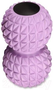 Мяч массажный двойной для йоги INDIGO, сиреневый, 18х10 см , IN269-SR