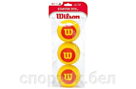 Мячи теннисные Wilson Starter Foam Tball (3 шт. в упак.) , арт. WRZ258900 от компании Интернет-магазин «SportОК» - фото 1