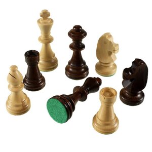 Набор фигур шахматных ручной работы "Стаунтон №6 " с утяжелением , король 10 см , Madon , Польша