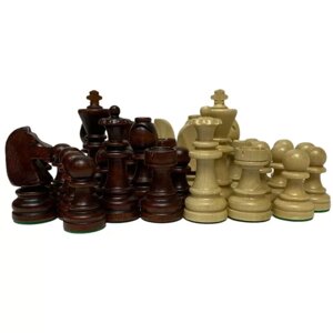 Набор фигур шахматных ручной работы "Стаунтон №7 " с утяжелением, король 10.5 см Madon , Польша