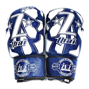 Перчатки боксёрские ZEZ sport синие 8 унций , Z-THAI-8-OZ