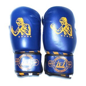 Перчатки боксёрские ZEZ sport синие 10 унций , Fighter-10-OZ