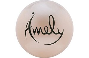 Мяч для художественной гимнастики Amely (15 см, 280 гр), Белый, AGB-301-15-Y