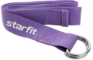 Ремень для йоги STARFIT Core 180 см, фиолетовый пастель , YB-100-PU