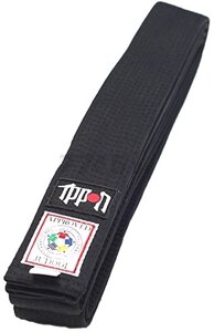 Пояс для единоборств IPPON GEAR Legend IJF Black (48% хлопок, 52% полиэстер) 260 см , JIBIJF-260