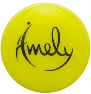 Мяч для художественной гимнастики Amely (15 см, 280 гр), желтый , AGB-301-15-Y
