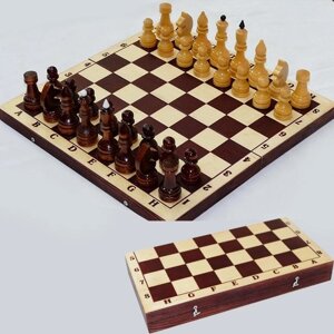Шахматы турнирные с темной доской (лакированные) 40*40 см , РФ , арт. E-7
