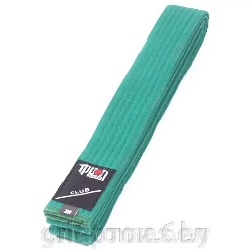 Пояс для единоборств IPPON GEAR Club Green (48% хлопок, 52% полиэстер) 240 см , JIB220GR-240 от компании Интернет-магазин «SportОК» - фото 1