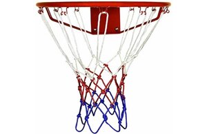 Сетка баскетбольная трехцветная CLIFF ( 2 ШТ ) , диам. 4 мм, длина 45 см , 8300-6003