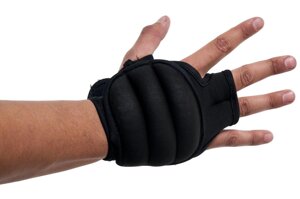 Утяжелитель-перчатка неопреновый для рук, наполнитель стружка метал. синие 2 кг (1 кг+1 кг)