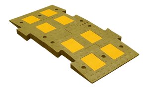 ИДН 1100-1 композит желтый (Полимерпесчаный Лежачий полицейский) 1100*500*58мм