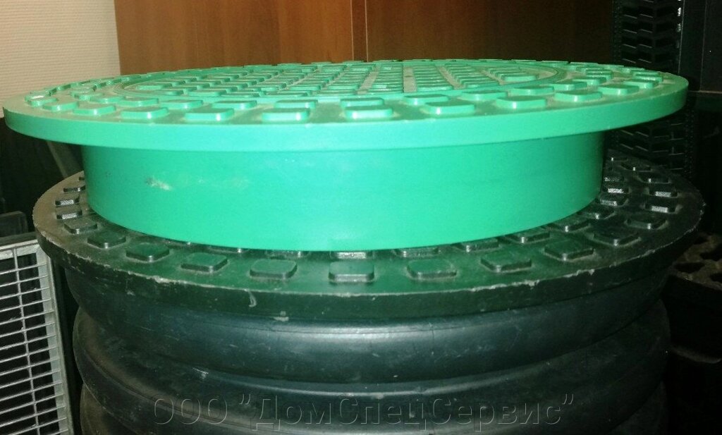 Люк для дренажного колодца D=315 мм зеленый от компании ООО "ДомСпецСервис" - фото 1