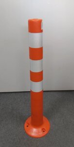 ССП 750 Протэкт "Столбик сигнальный парковочный" 750 мм с 3-мя с/о полосами (Оранжевый)