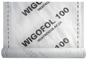 Strotex Wigofol100 ветрозащита. Мембрана ветрозащитная STROTEX WIGOFOL 100 (100 г/м2, 75 м2, 2 слоя)