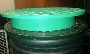 Люк для дренажного колодца D=315 мм зеленый