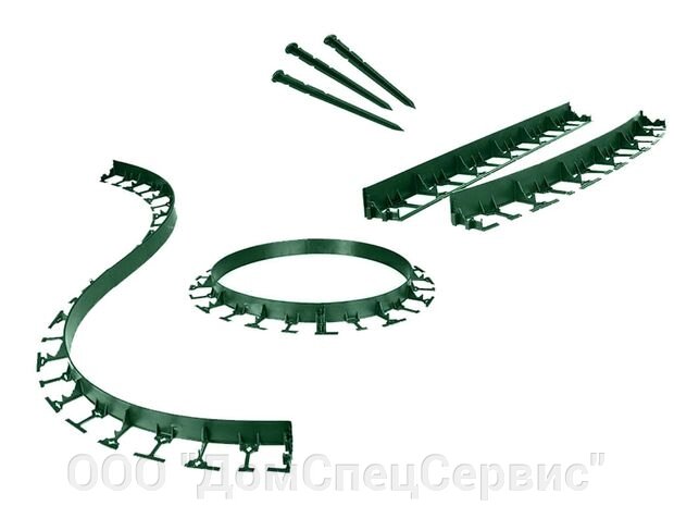 Пластиковый бордюр ГеоПластБорд 45 мм, длина 1м Зеленый от компании ООО "ДомСпецСервис" - фото 1
