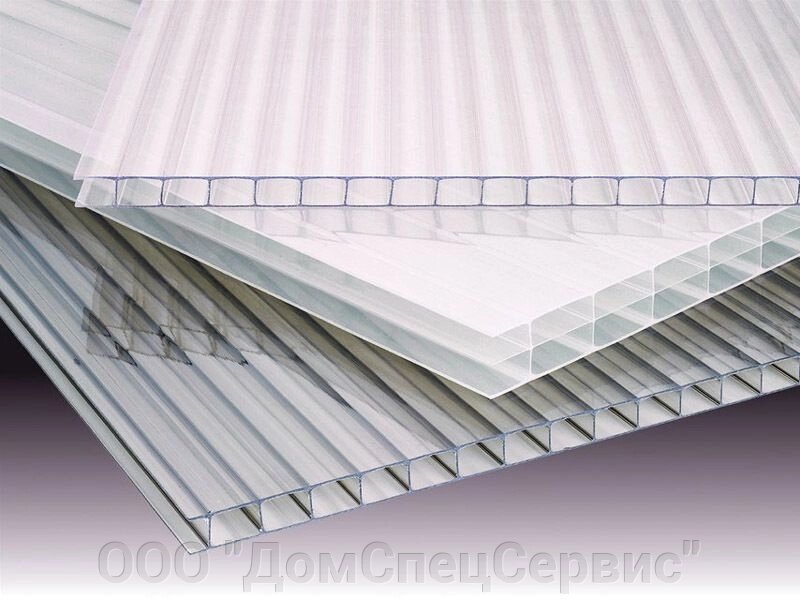Сотовый поликарбонат 4 мм прозрачный TITANPLAST, плотность 0,55кг от компании ООО "ДомСпецСервис" - фото 1
