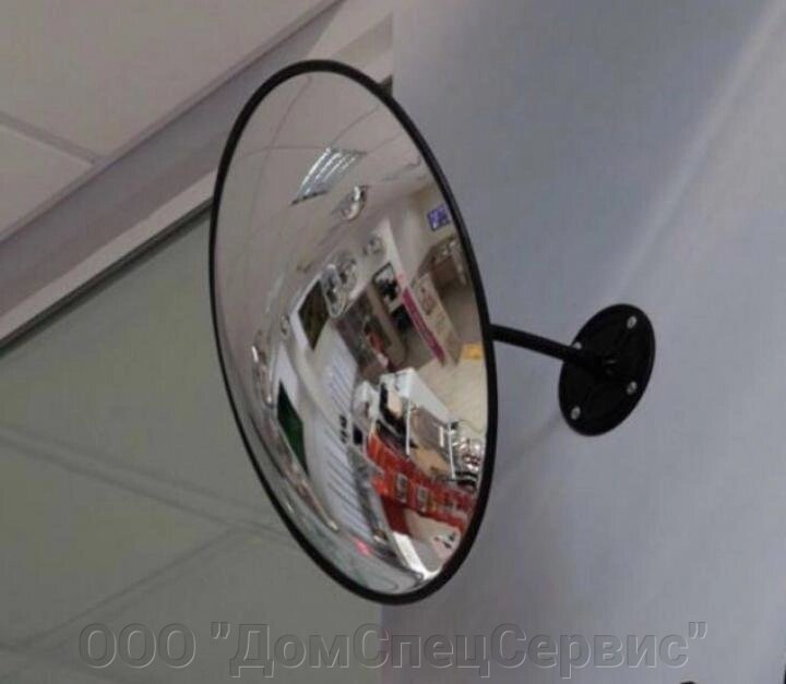 Зеркало для помещений круглое на гибком кронштейне 300мм от компании ООО "ДомСпецСервис" - фото 1