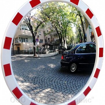 Зеркало дорожное со светоотражающей окантовкой круглое 600 мм от компании ООО "ДомСпецСервис" - фото 1