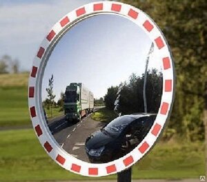 Зеркало дорожное со светоотражающей окантовкой круглое 800 мм