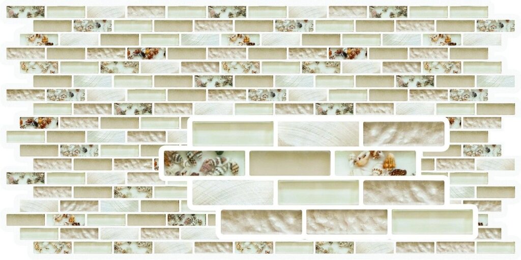 Декоративная панель ПВХ Мозаика "Астерия" от компании Интернет-магазин отделочных материалов «Konturs. by» - фото 1