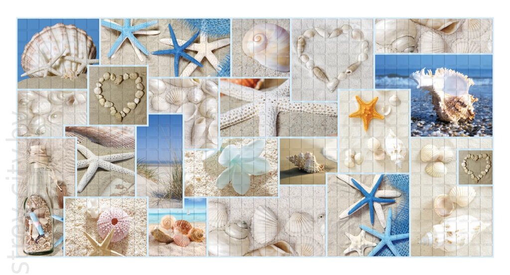 Декоративная панель ПВХ Мозаика "Пляж" от компании Интернет-магазин отделочных материалов «Konturs. by» - фото 1