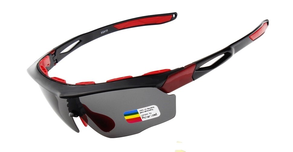 Очки солнцезащитные XQ410, (черно-красные / дымчатые) +3 доп. линзы от компании Интернет-магазин отделочных материалов «Konturs. by» - фото 1