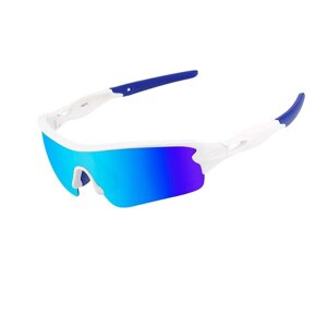 Очки солнцезащитные XQ515, бело-синие / дымчатые) +3 доп. линзы