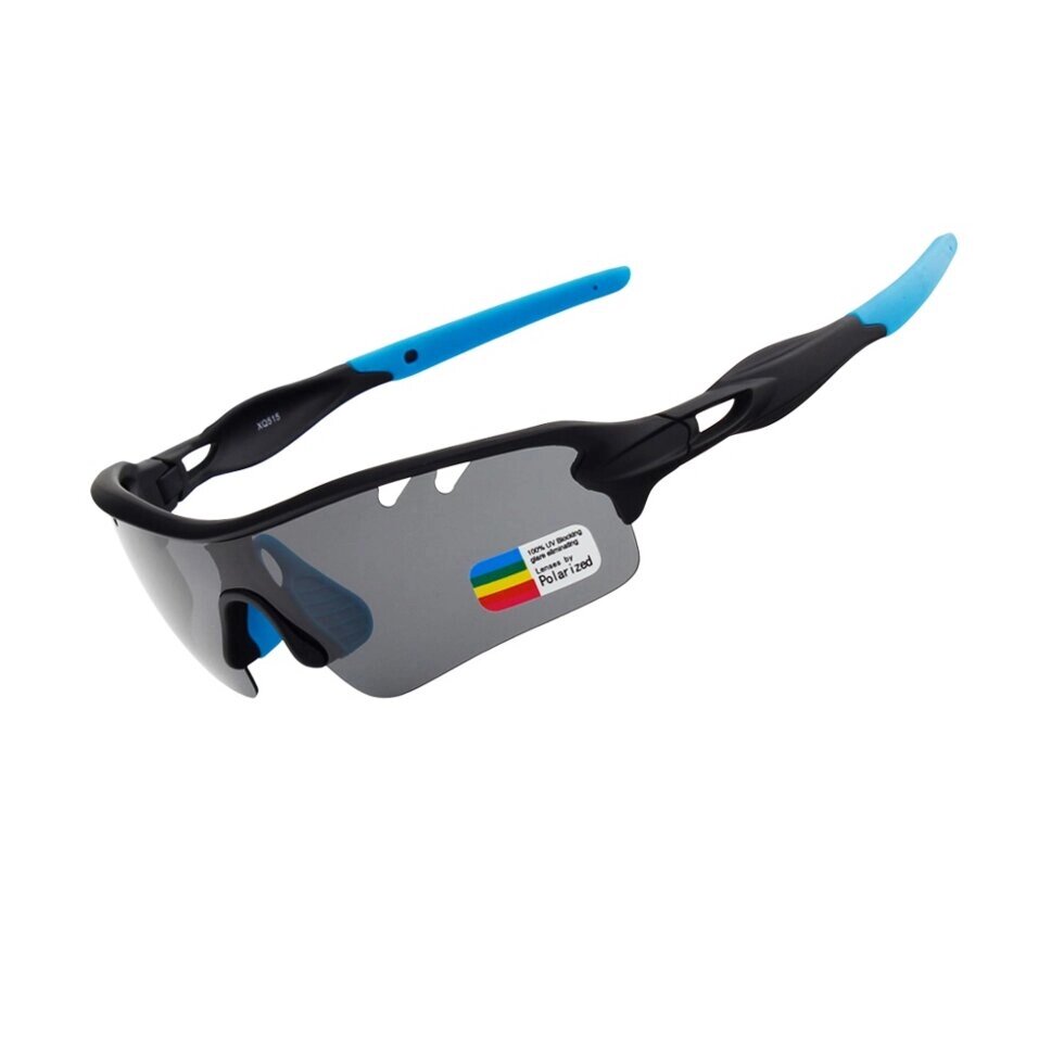 Очки солнцезащитные XQ515, (черно-синие / дымчатые) +3 доп. линзы от компании Интернет-магазин отделочных материалов «Konturs. by» - фото 1