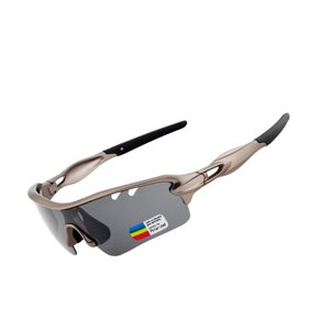 Очки солнцезащитные XQ515, серый металлик / дымчатые) +3 доп. линзы