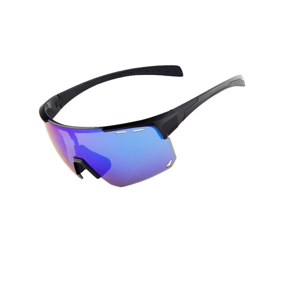 Очки солнцезащитные XQ546, (черный глянец / синие revo) +3 доп. линзы от компании Интернет-магазин отделочных материалов «Konturs. by» - фото 1